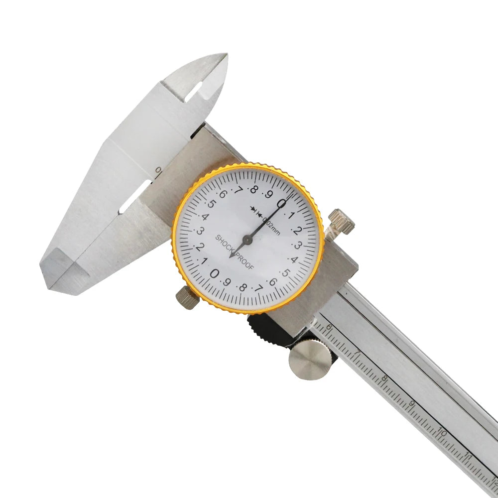 Dial Calipers 0-150 mm 0.02mm High Precision Industry Stainless Steel Vernier Caliper Shockproof Metric Measuring Tool