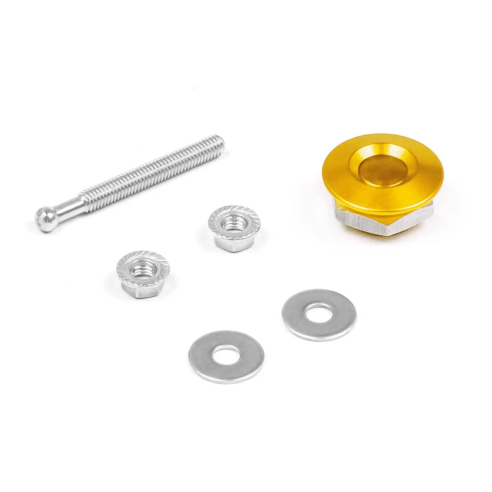 1.25" Universal Style Push Button Billet Hood Pins Lock Clip Kit For BMW ect Car Quick Pins BX102253