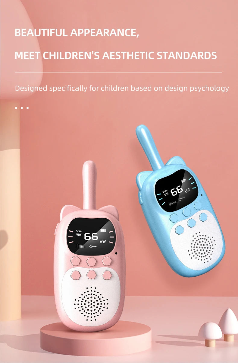 New Walkie Talkie 2pcs Kids Long Distance Electronic Toys Children Baby Radio Phone For Boys Girls Christmas Birthday Gift