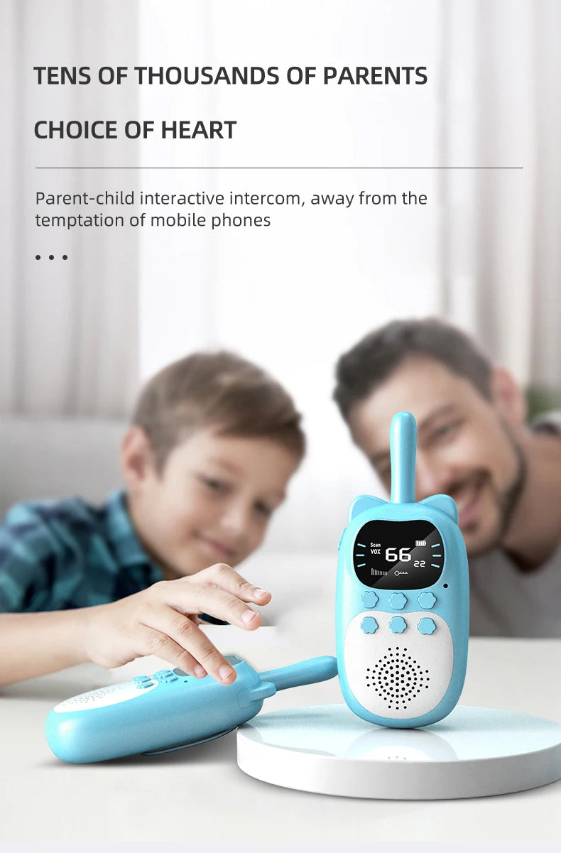 New Walkie Talkie 2pcs Kids Long Distance Electronic Toys Children Baby Radio Phone For Boys Girls Christmas Birthday Gift