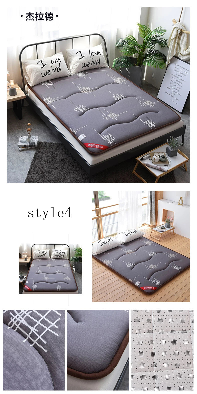 Comfortable Soft Fold Tatami Mattress student dormitory single double Bedding Mattress Topper Tatami Thick Warm Cotton Mattress