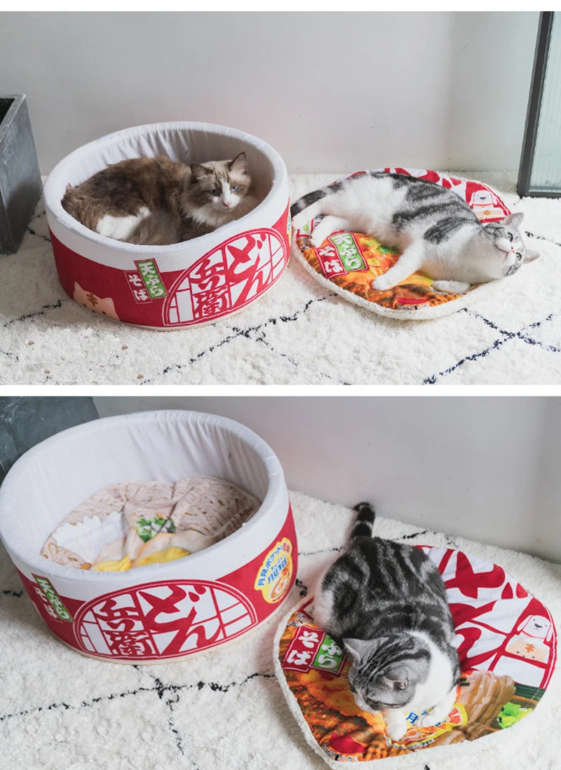 New Style Cat Tent Funny Noodles Small Dog Bed  Sleeping Bag Cushion for Cats Plush Bed Furniture Accessories of Pet Products