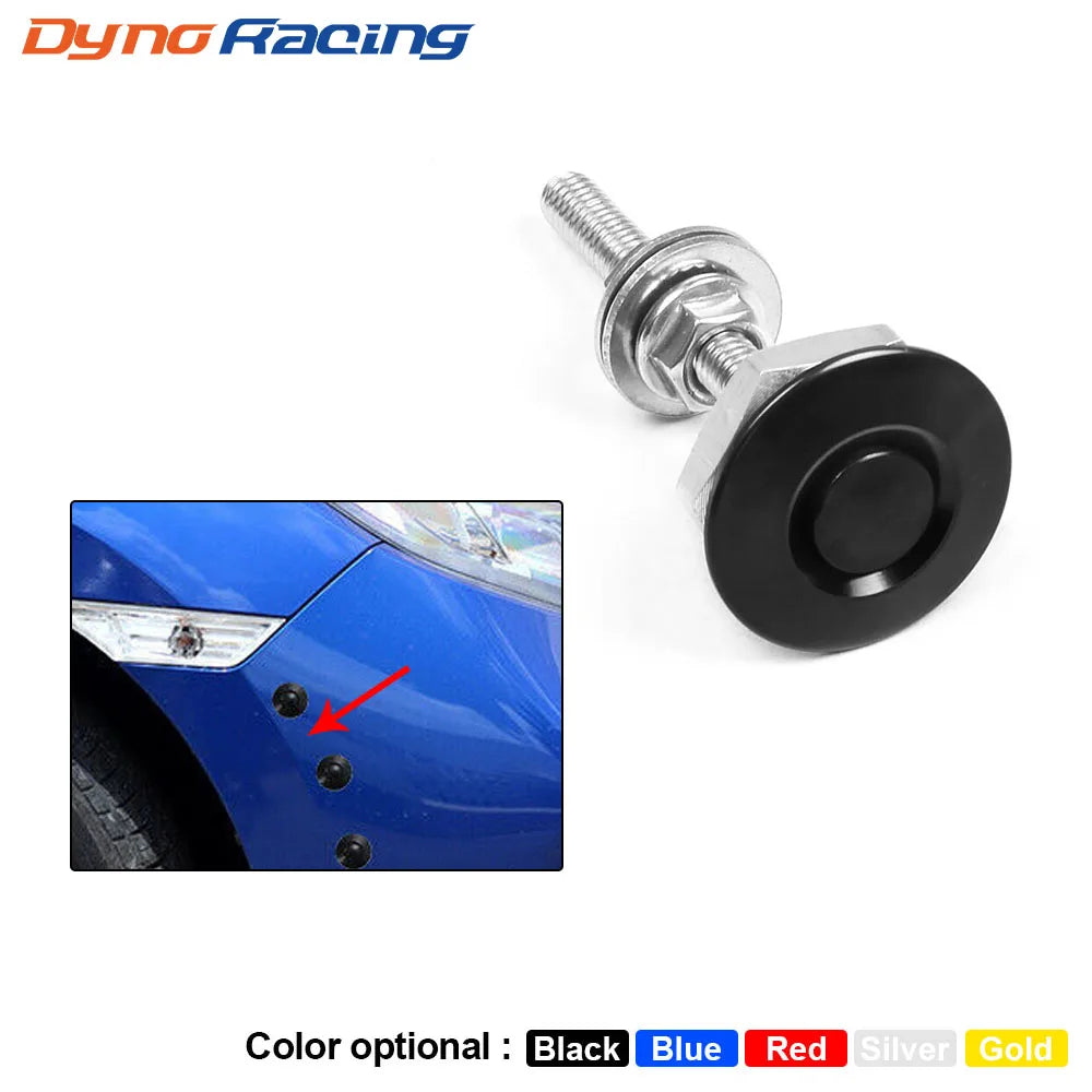 1.25" Universal Style Push Button Billet Hood Pins Lock Clip Kit For BMW ect Car Quick Pins BX102253