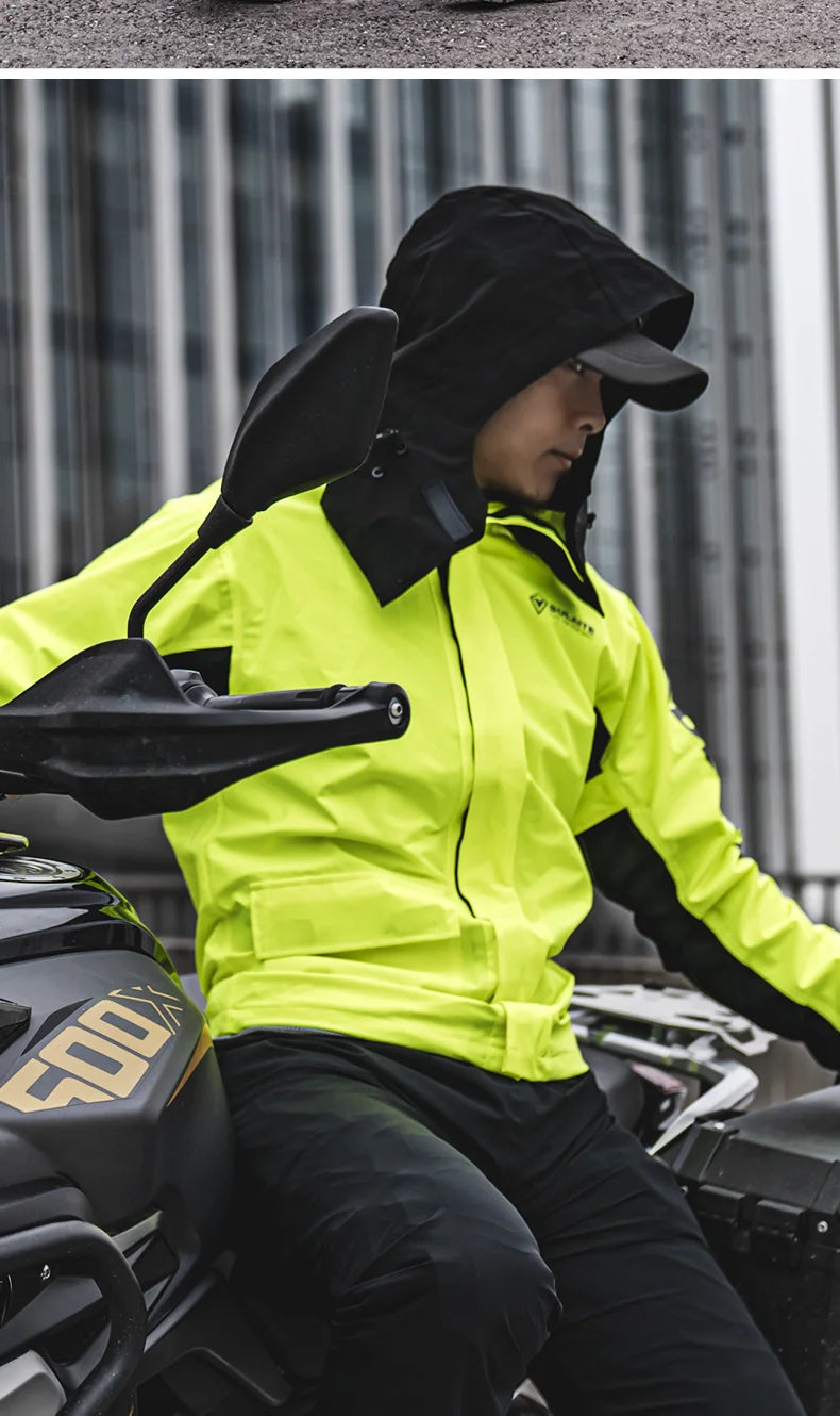 SULAITE Motorcycle Raincoat Suit Men Outdoor Waterproof Rainwear Shoes Cover Ultrathin Rain Coat Cycling Fishing Climbing Jacket