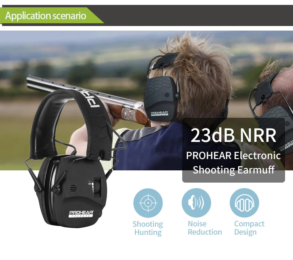 ZOHAN-Tactical Hearing Protectors, Electronic Headphones, Hunting Sound Amplification Earmuffs, Anti Noise Ear Helmets for Shoot