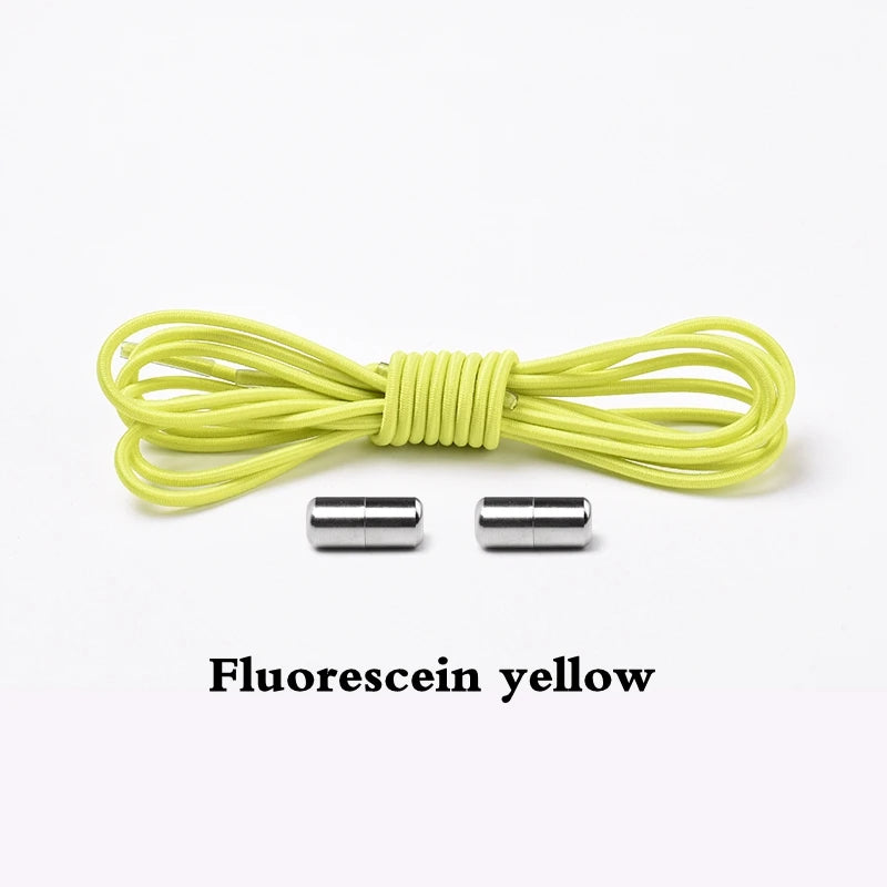 Elastic Laces Sneakers Round Shoelaces without ties Rubber No Tie Shoe laces Shoes Kids Adult Quick Shoe lace Rubber Bands