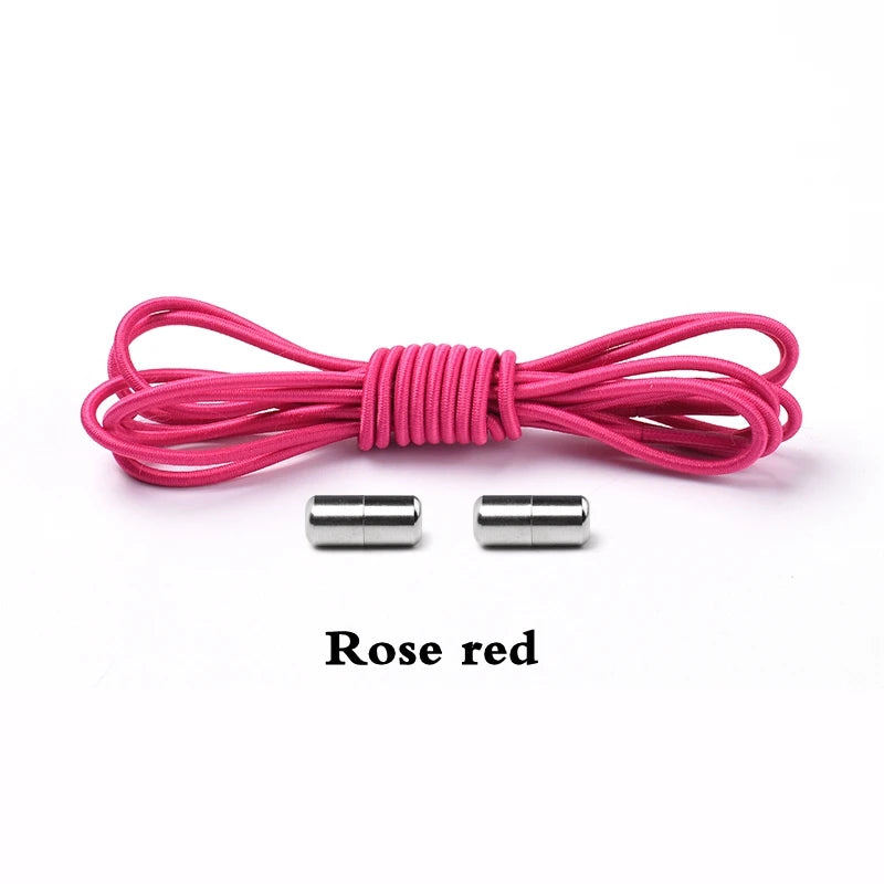 Elastic Laces Sneakers Round Shoelaces without ties Rubber No Tie Shoe laces Shoes Kids Adult Quick Shoe lace Rubber Bands