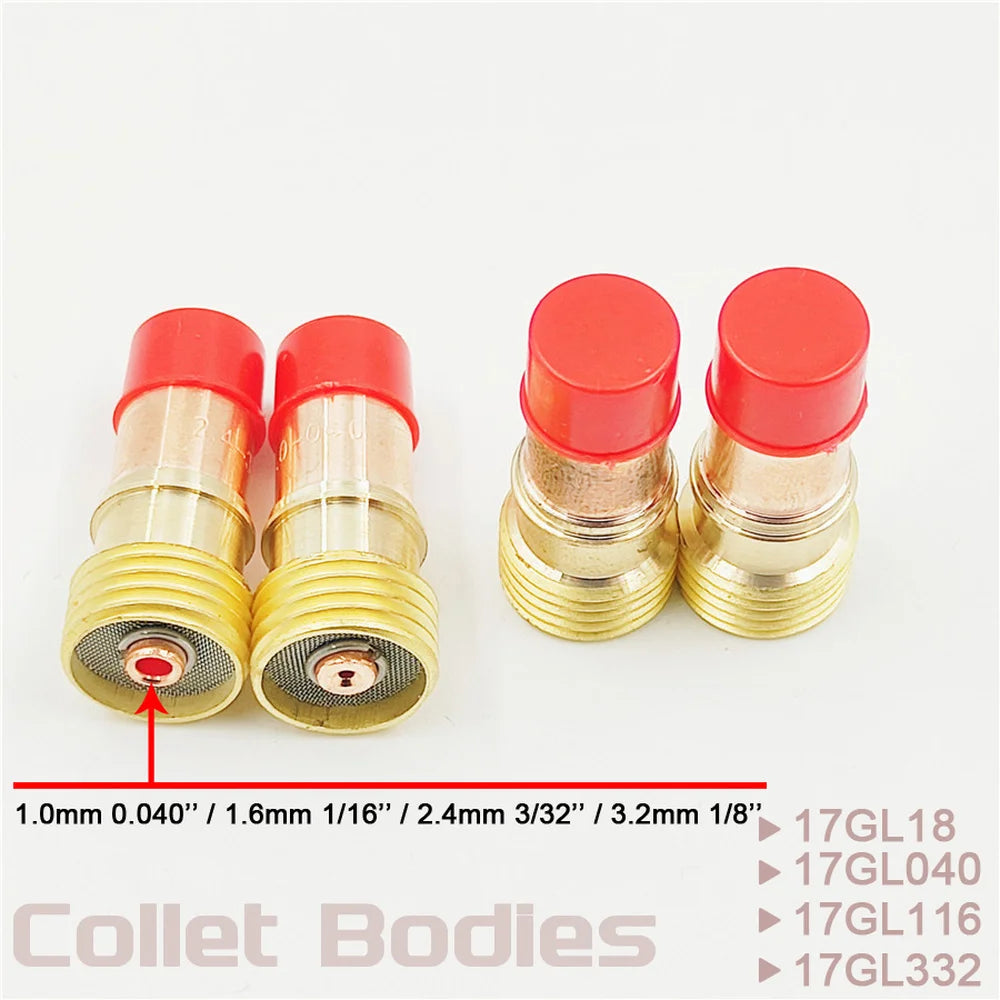 7pcs TIG Welding Torch Stubby Gas Lens #12 Glass Cup Contact Tips Kit For WP-17/WP18 WP26 Tool Parts Heat Resistant Cup
