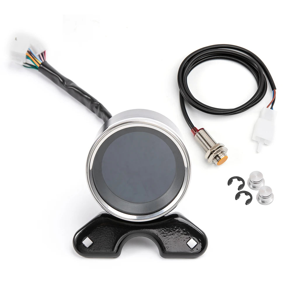 Universal Digital Odometer Motorcycle Speedometer Oil Gauge Tachometer Meters Instrument Cluster Turn Signal Light Indicator