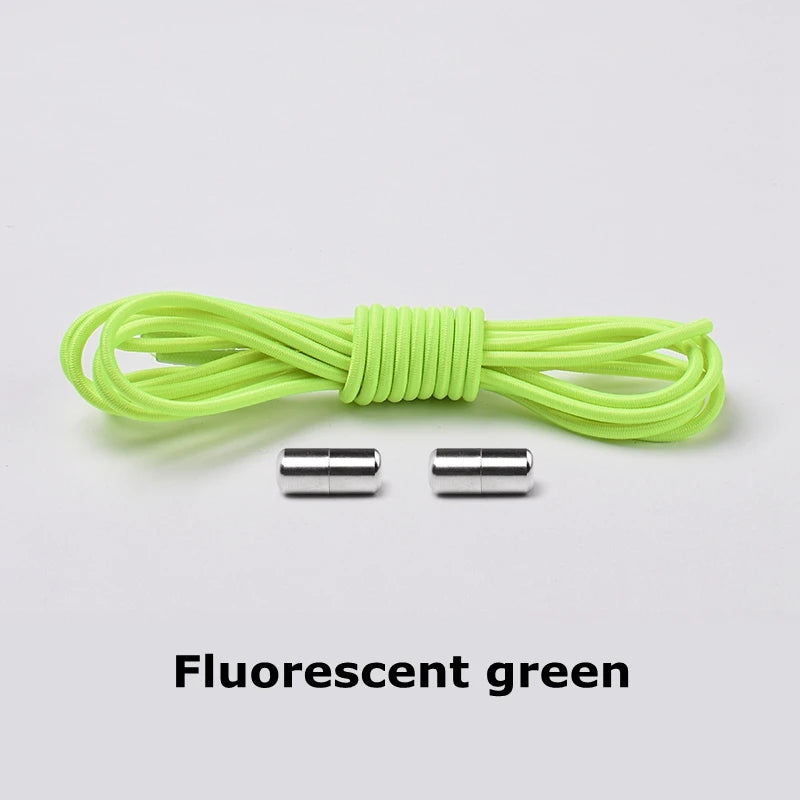 Elastic Laces Sneakers Round Shoelaces without ties Rubber No Tie Shoe laces Shoes Kids Adult Quick Shoe lace Rubber Bands