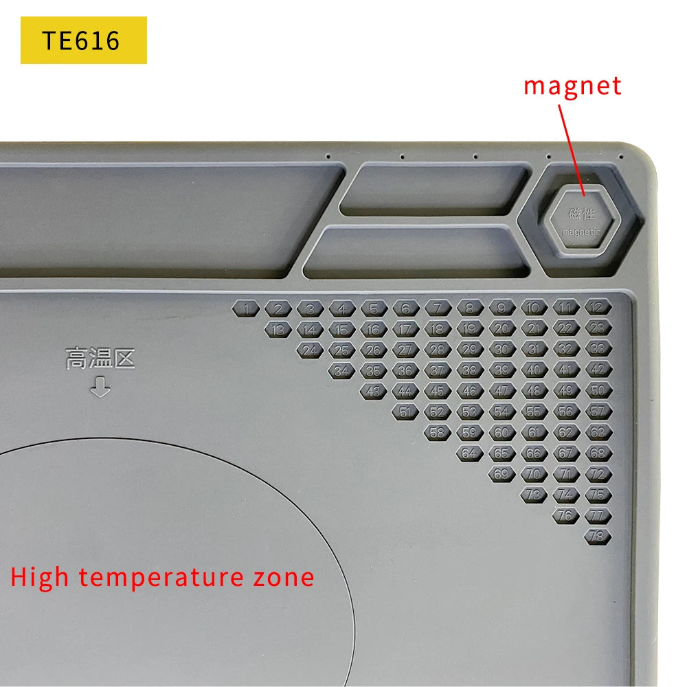 Silicone Soldering Pad Desk Platform Mat for Welding Station Iron Phone PC Repair Magnetic Heat Insulation No Lead S-160