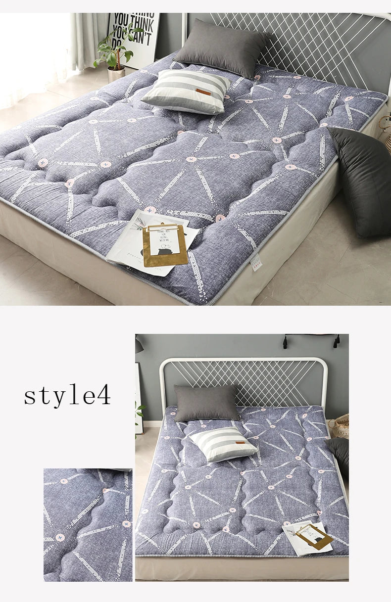 Comfortable Soft Fold Tatami Mattress students dormitory single/double Bedding Mattress Topper Tatami Thick Warm Mat With Straps