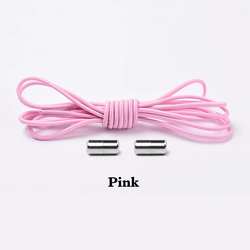 Elastic Laces Sneakers Round Shoelaces without ties Rubber No Tie Shoe laces Shoes Kids Adult Quick Shoe lace Rubber Bands