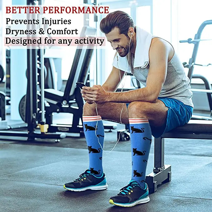 Dropship Compression Socks Knee High Running Men Women Socks Best For Athletic Nursing Outdoor Hiking Flight Travel Stockings