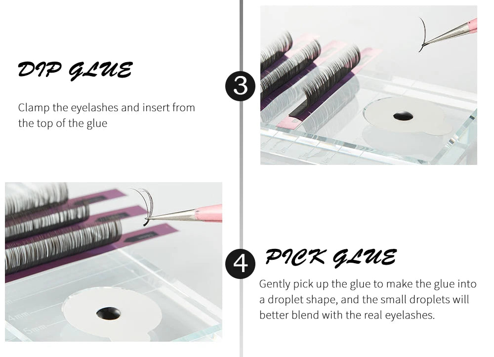 Yelix Eyelash Extension Glue 0.5-1 Sec Fast Dry Individual Lashes Glue Sensitive Eye Black/Clear Eyelash Glue Lash Extension