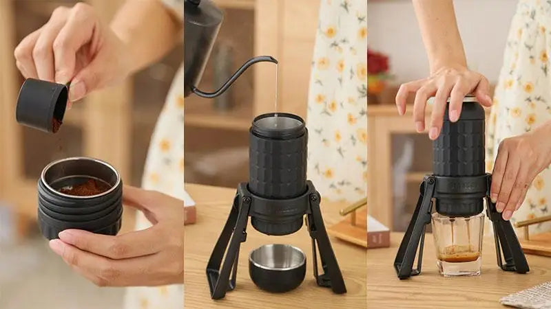 STARESSO Mirage SP300 Plus Portable Espresso Maker Manual Coffee Maker 180ml Coffee Pot Quick Brew Double Shots Creamy Espresso