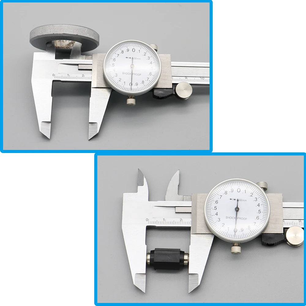 Dial Calipers 0-150 mm 0.02mm High Precision Industry Stainless Steel Vernier Caliper Shockproof Metric Measuring Tool