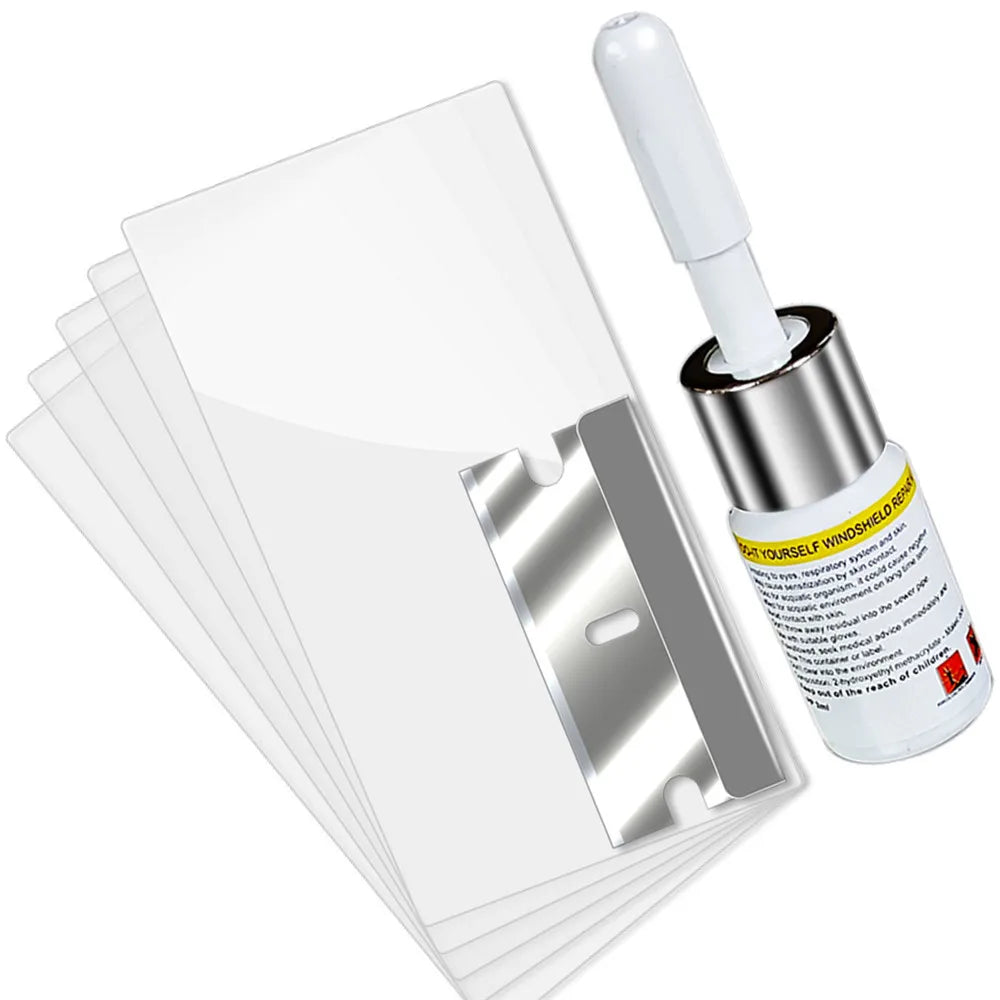 Car Window Repair Fluid Cracked Glass Scratch Repair Kit Windshield Repair Liquid for Car Auto Window Glasss Crack Restore Tool