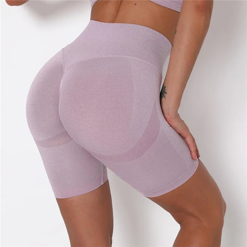 Women Shorts Yoga Gym Shorts Seamless Gym Shorts Push Up Fitness Sports Shorts High Waist Workout Cycling Shorts Sports Clothes