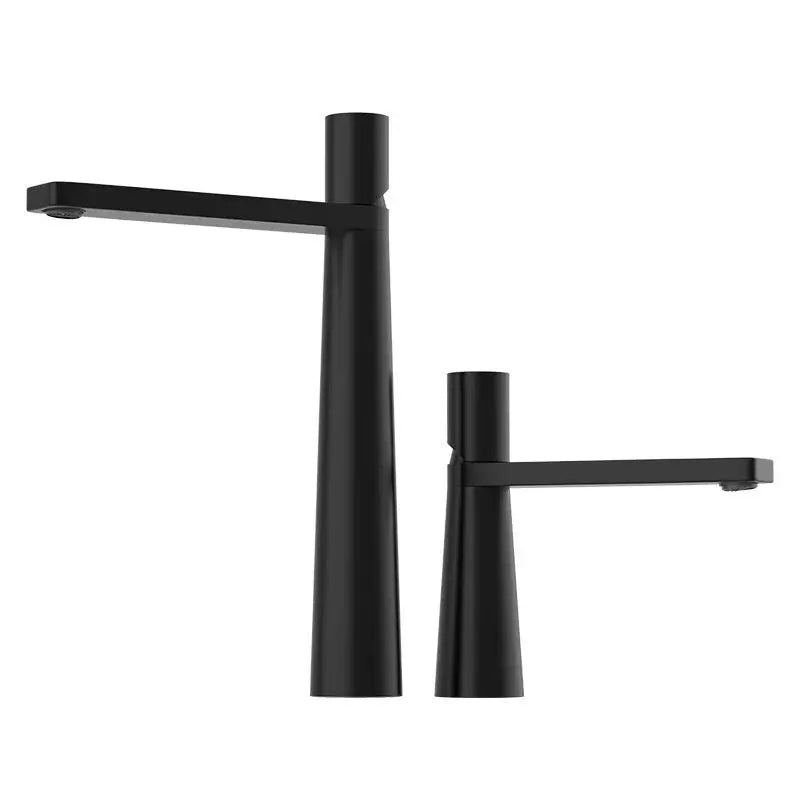 Tuqiu Basin Faucet Brass Bathroom Faucet Mixer Tap Black Wash basin Faucet Single Handle Hot and Cold Chrome Lavotory Faucet