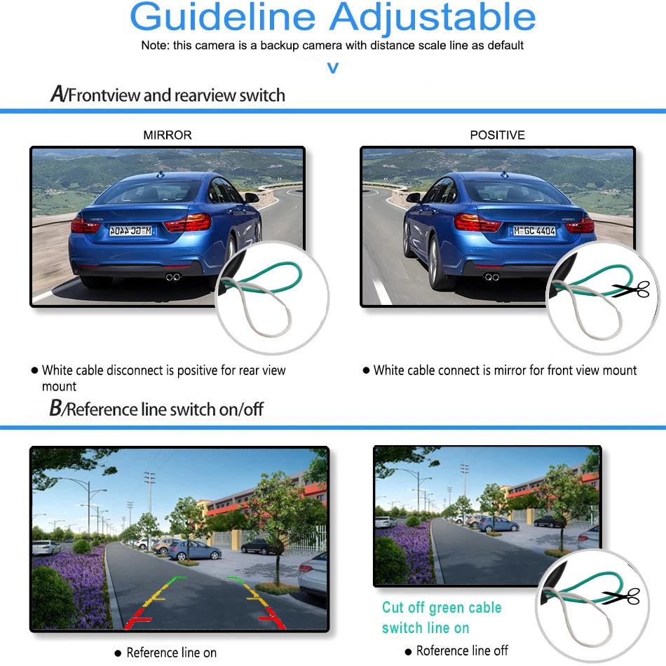 Parking Assistance Car Rear View Camera 12V Back Reverse Fish Eyes Night Vision CCD HD 120 Degree Angle Auto
