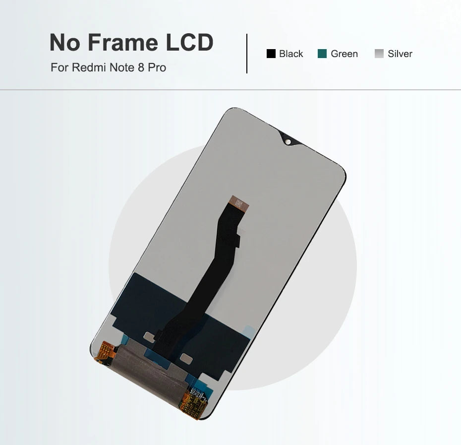 6.53" for Xiaomi Redmi Note 8 Pro LCD Display Touch Screen Assembly For Redmi Note8 Pro M1906G7I Screen Replacement with Frame