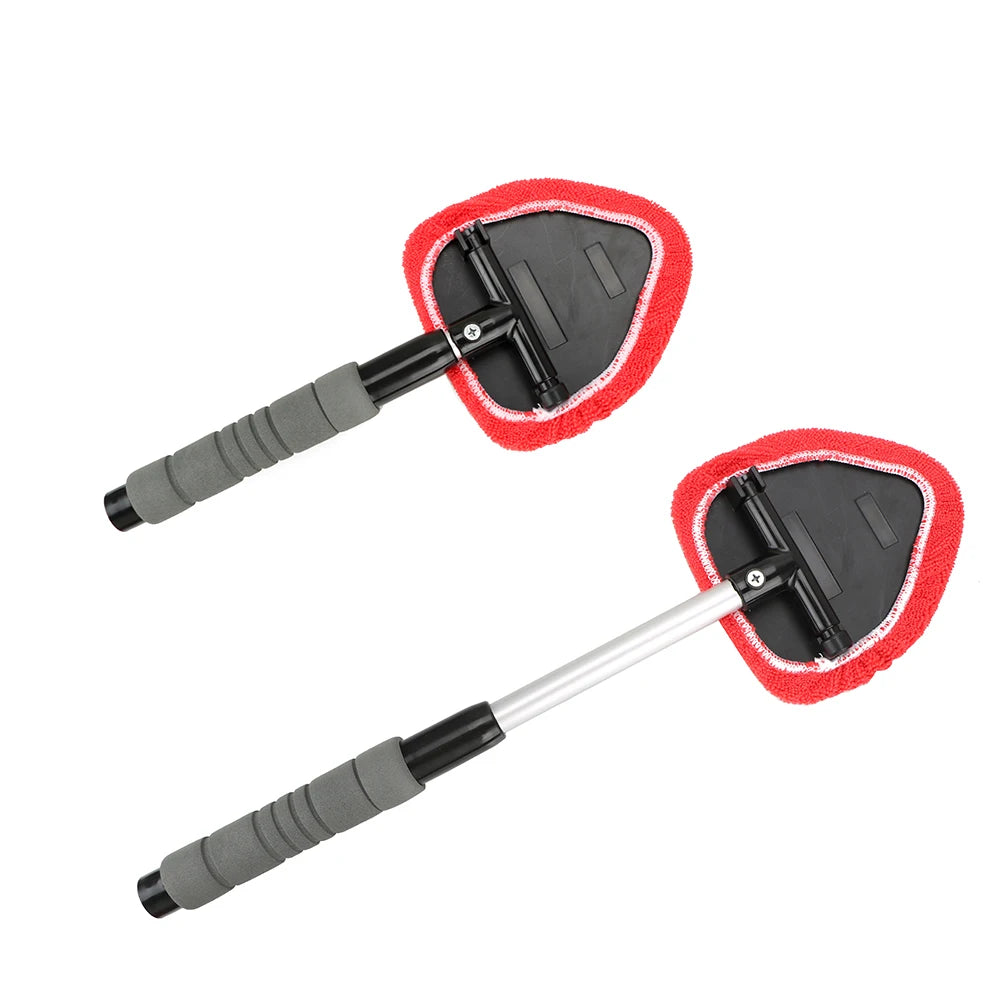 Window Scraping Mist Eliminator Microfiber Car Window Cleaner Telescopic Window Glass Cleaner Car Windshield Cleaning Brush