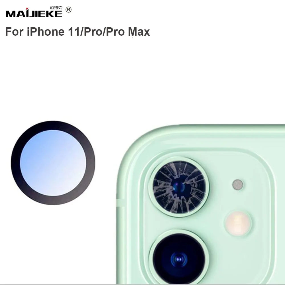 New Back Camera Glass Replacement for iPhone 11 13 14 Pro Max 12 Mini X Xs Max Xr 8 7 6S Plus Broken Camera Lens Repair Kits