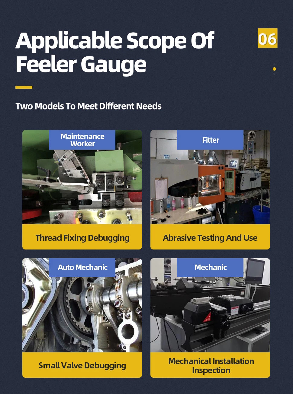 Feeler Gauge Metric Inch Spark Plug Gauge Valve Probes Filler Gauge Probe Thickness Gauge Spark Plug Gap Tools Thickness Set
