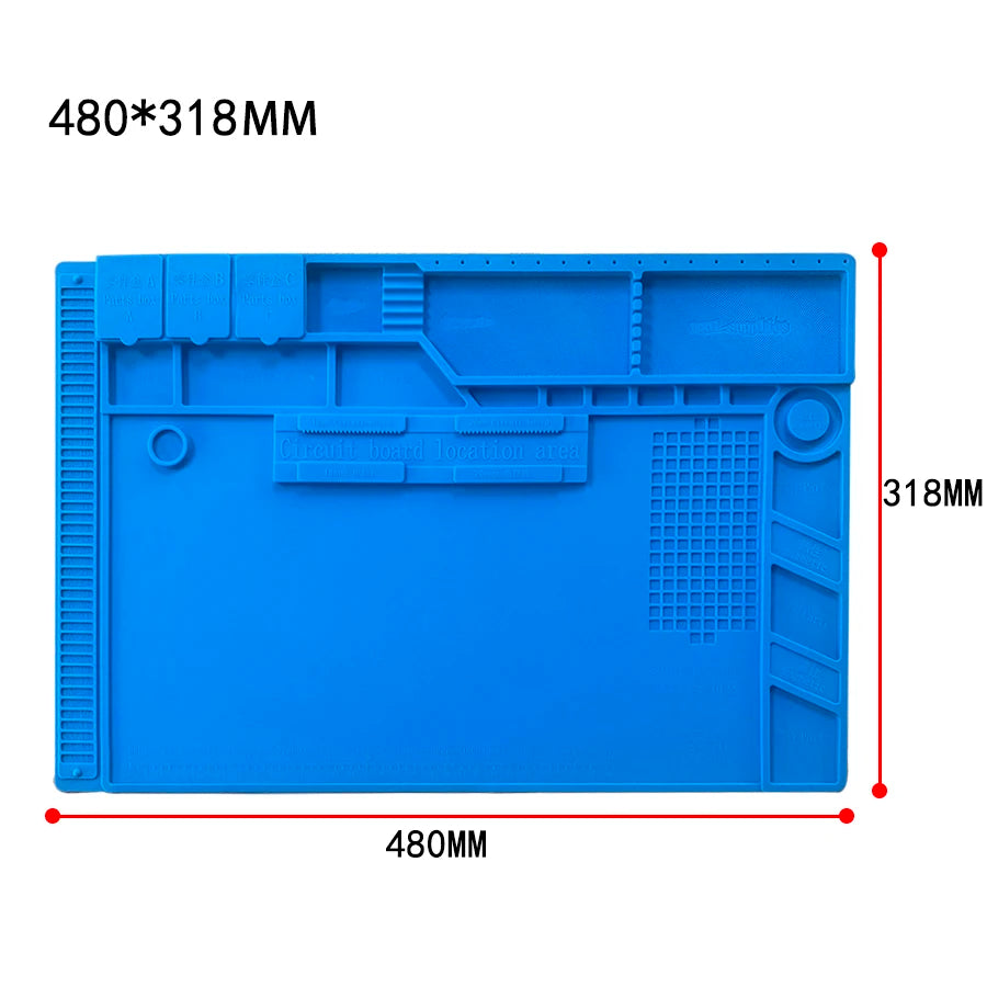 Silicone Soldering Pad Desk Platform Mat for Welding Station Iron Phone PC Repair Magnetic Heat Insulation No Lead S-160