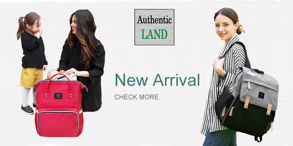 LAND Mommy Diaper Bags Landuo Mother Large Capacity Travel Nappy Backpacks with  Changing Mat Convenient Baby Nursing Bags