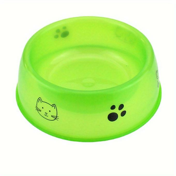 Plastic Printed Design Pet Dog Food Bowl and Cat Food Bowl