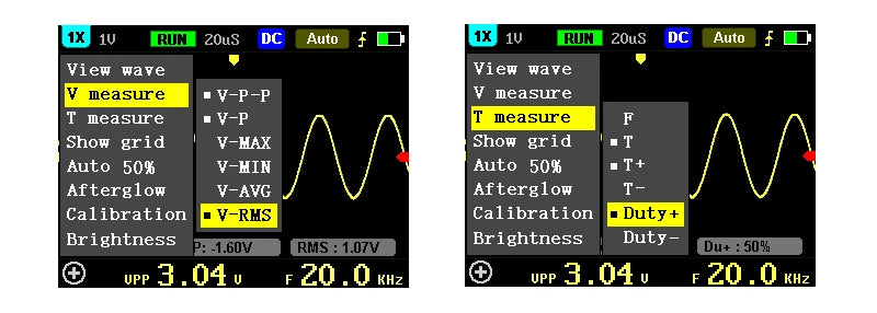 FNIRSI-5012H Handheld Digital Osciloscopio 500MS/s Sampling Rate 100MHz Analog Bandwidth 2.4 Inches Support Waveform Storage
