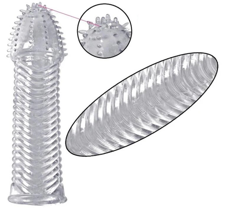 3pcs/set Reusable Condom Crystal Cock Rings Adult Sex Products Sex Toys Penis Sleeves Penis Extension Enlargement For Men
