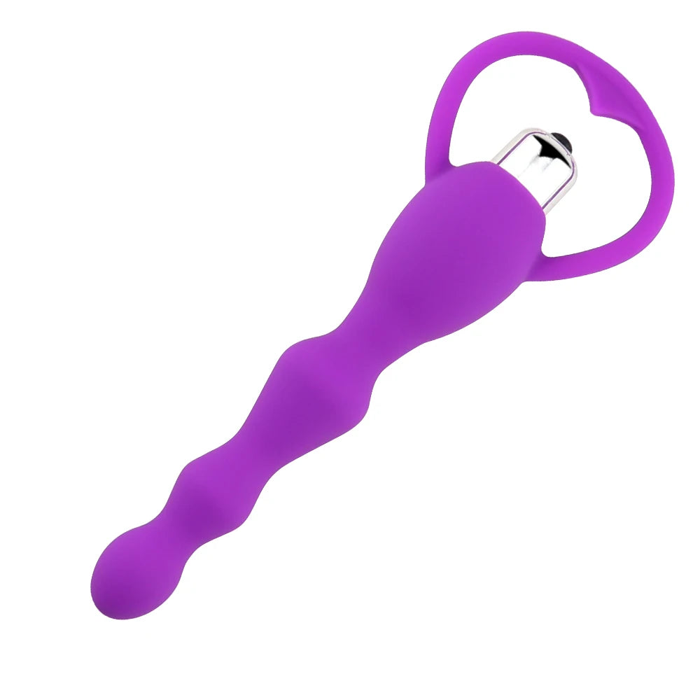 Vibrating Protaste Massager Anal Beads Vibrator Butt Plug Sex Toy for Men Women Silicone Anales Trainer Fun Toys for Beginners
