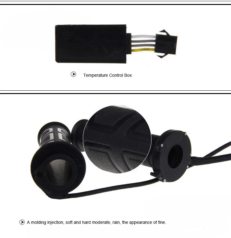New Universal Motorcycle 22mm Hand Heated Grips Molded Grips ATV Warmers Adjust Temperature Hot Handlebar