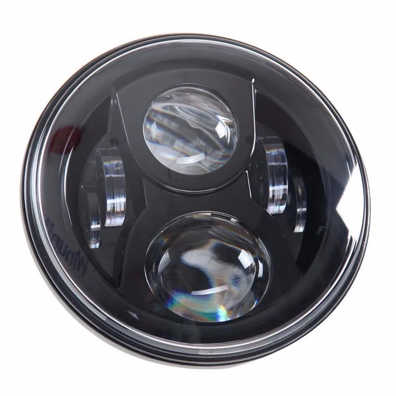 2x Car 7 Inch Led Headlight Hi/Low H4 Halo Angle Eyes DRL For Jeep JK TJ OffRoad Defender Hummer 4x4 Suzuki Samurai Headlamp