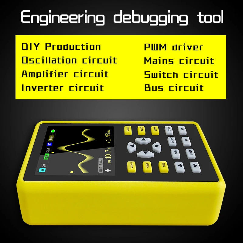 FNIRSI-5012H Handheld Digital Osciloscopio 500MS/s Sampling Rate 100MHz Analog Bandwidth 2.4 Inches Support Waveform Storage