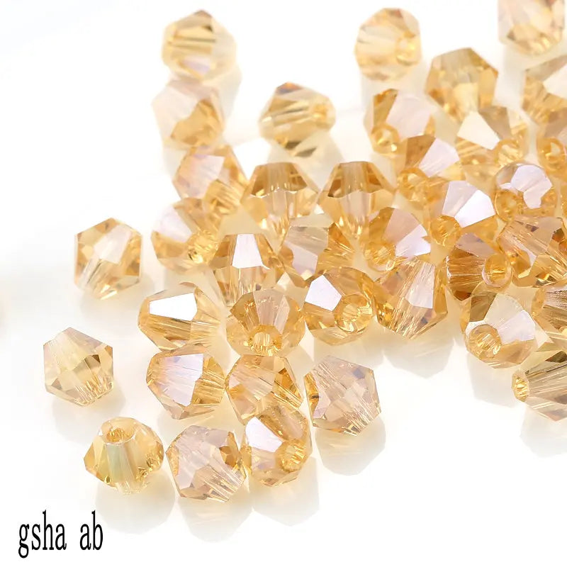 100pcs 4mm Multicolor jewelry crystal beads bicone beads plated AB glass beads bracelet necklace Jewelry Making Accessories DIY