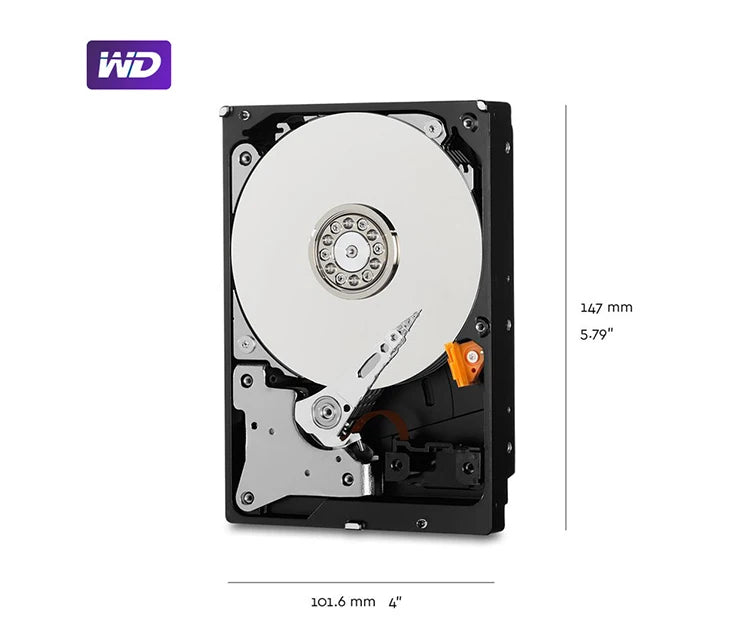 WD Purple 4TB Surveillance Internal Hard Drive Disk 3.5" 64M Cache SATA III 6Gb/s 1TB 2TB 3TB HDD HD Harddisk for CCTV DVR NVR