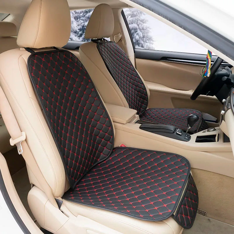 Leather Car Seat Covers Four Seasons Front/Rear Seat Protector Car Seat Cushion Pad Mat Auto Interior Accessories Universal