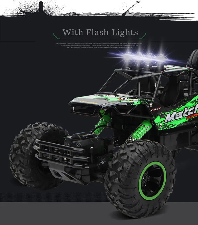 New 4WD Remote Control Car With Led Lights Radio RC Buggy Off-Road Drift Trucks RTR Vehicle Gifts Toy for Children Boy Kid Adult