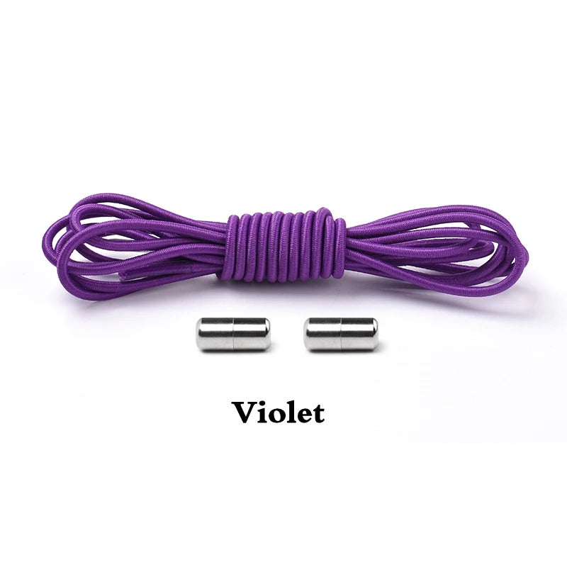 Elastic Laces Sneakers Round Shoelaces without ties Rubber No Tie Shoe laces Shoes Kids Adult Quick Shoe lace Rubber Bands