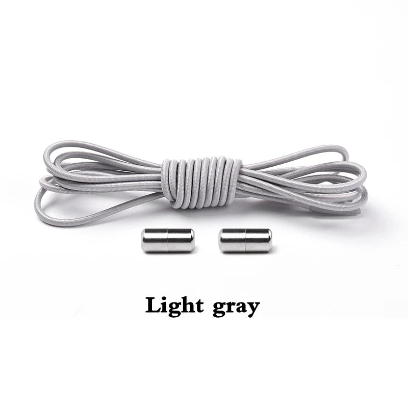 Elastic Laces Sneakers Round Shoelaces without ties Rubber No Tie Shoe laces Shoes Kids Adult Quick Shoe lace Rubber Bands