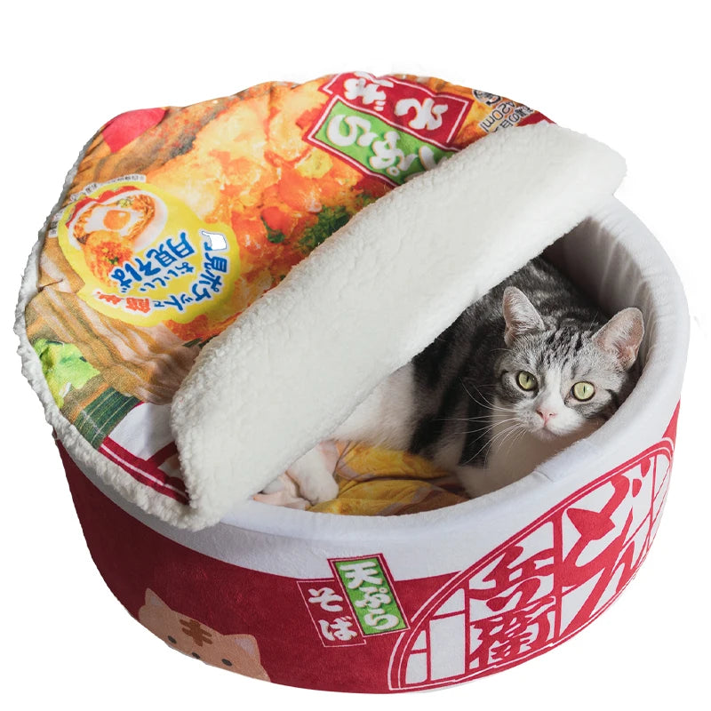 New Style Cat Tent Funny Noodles Small Dog Bed  Sleeping Bag Cushion for Cats Plush Bed Furniture Accessories of Pet Products