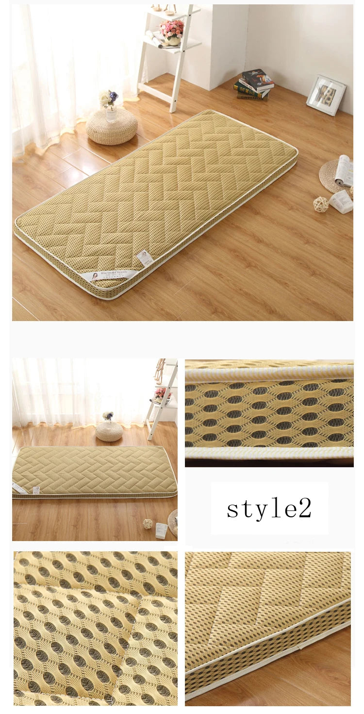 Comfortable Soft Foldable Tatami Mattress students Thick warm 4D Breathable mesh Mattress with straps twin queen king size