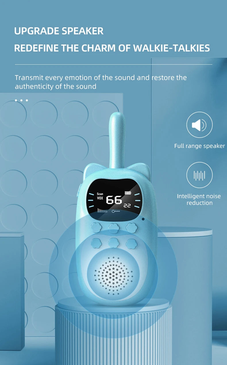 New Walkie Talkie 2pcs Kids Long Distance Electronic Toys Children Baby Radio Phone For Boys Girls Christmas Birthday Gift