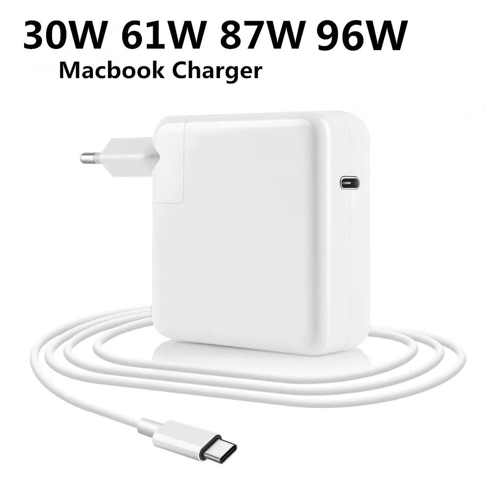 30W 60W 87W 96W USB C Charger Power Adapter for MacBook Pro 16, 15