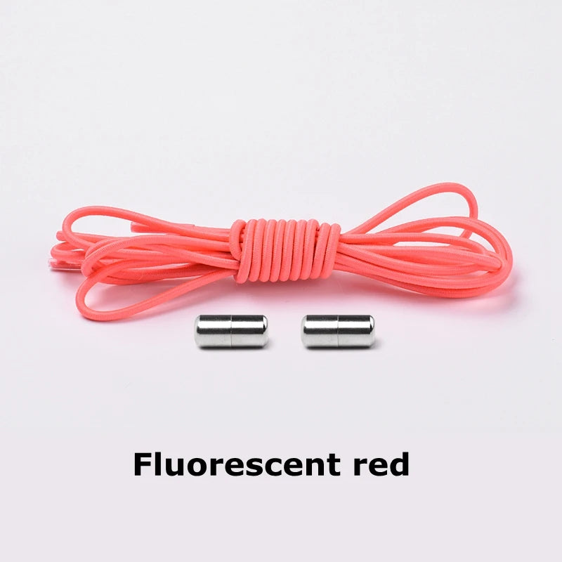 Elastic Laces Sneakers Round Shoelaces without ties Rubber No Tie Shoe laces Shoes Kids Adult Quick Shoe lace Rubber Bands