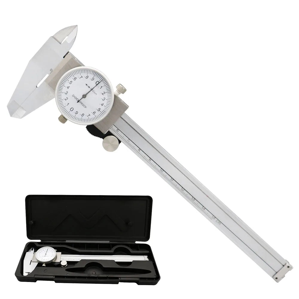 Dial Calipers 0-150 mm 0.02mm High Precision Industry Stainless Steel Vernier Caliper Shockproof Metric Measuring Tool